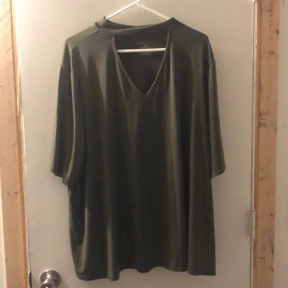Olive stretchy top